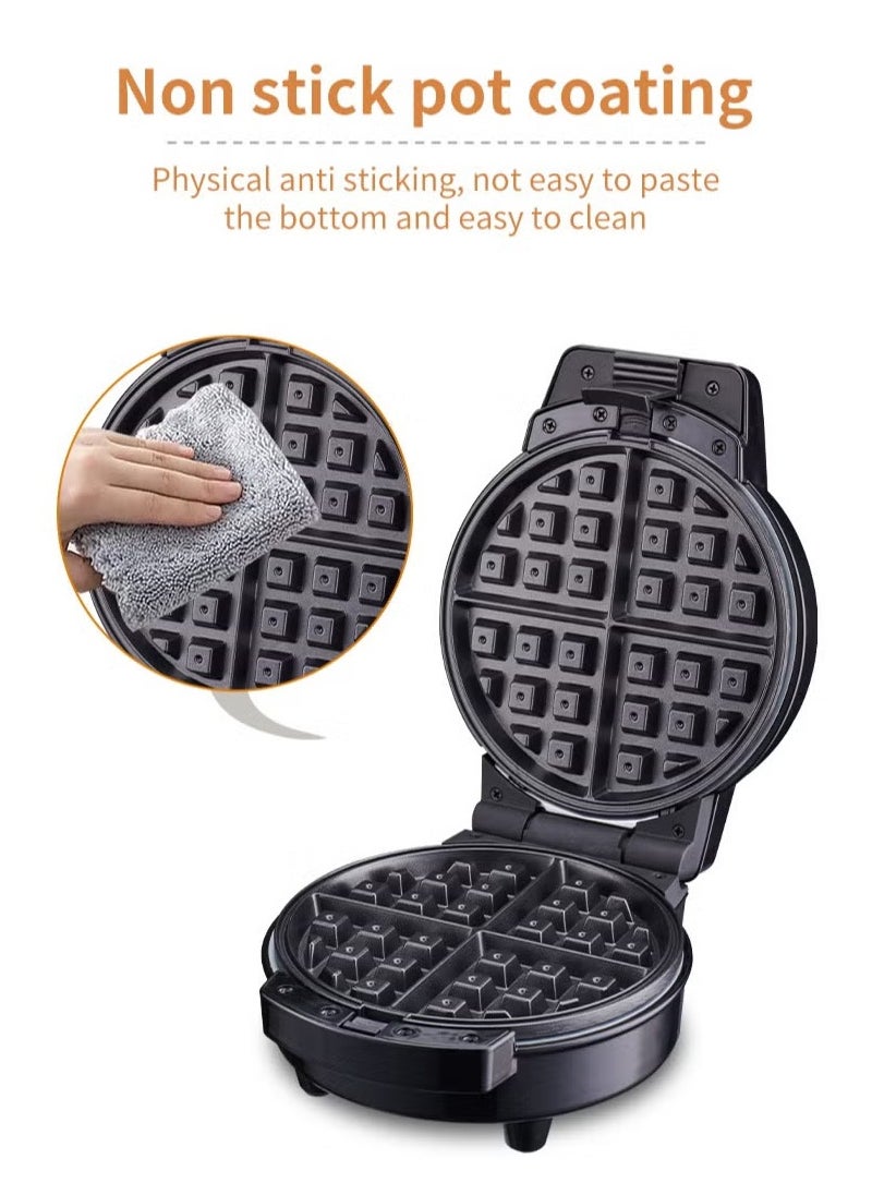 3-In-1 Non-Stick Snacks Maker with Waffle Plate/Cartoon Cake Plate/Doughnut Plate 600 W SK-08006 Black