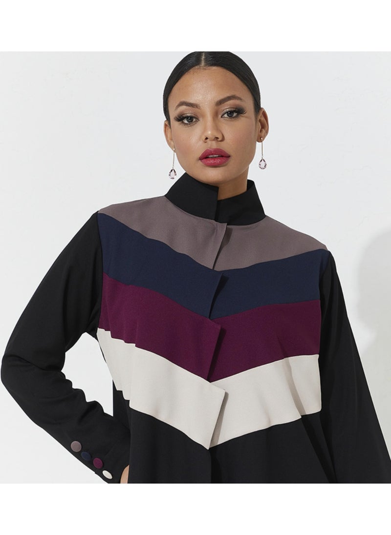 Embellished abaya collar colors Cutting