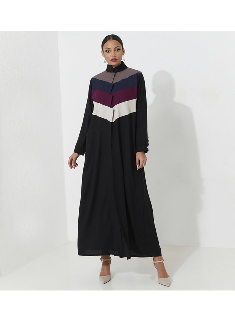 Embellished abaya collar colors Cutting