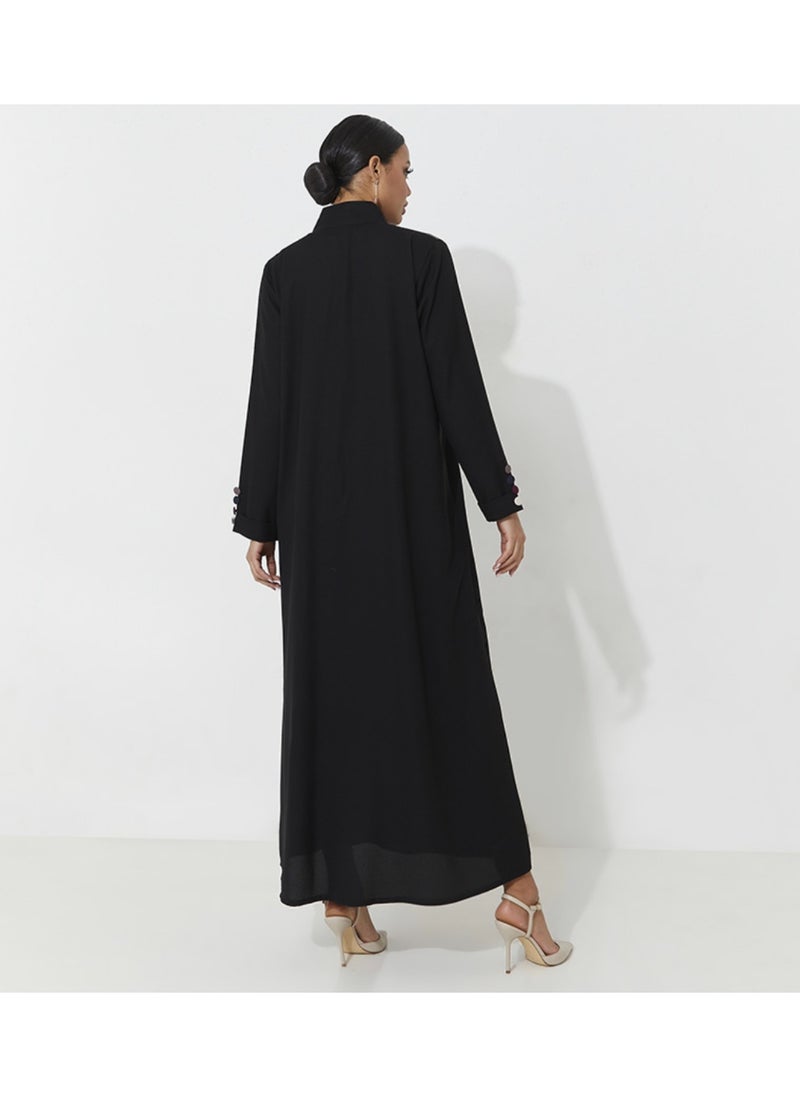 Embellished abaya collar colors Cutting
