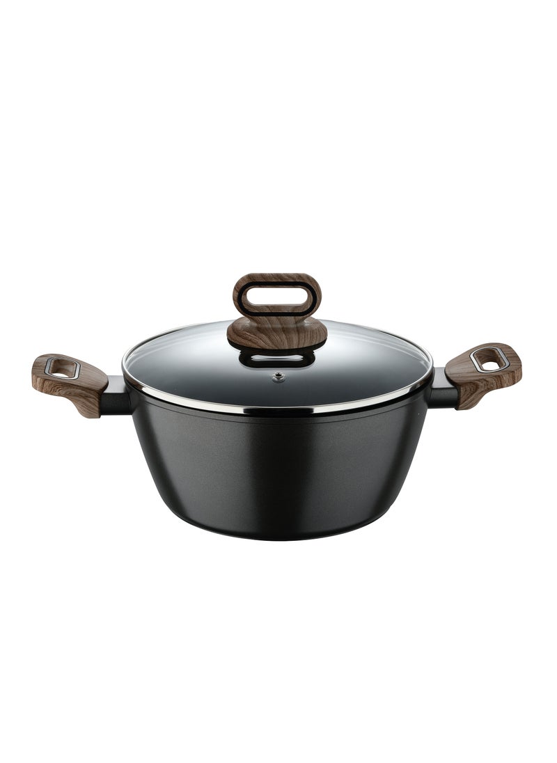 ULTIMATE TX FORGED ALUMINUM CASSEROLE + LID 24 CM WITH HEATDOT TECHNOLOGY, INDUCTION BOTTOM, GREY COLOR, BG36171GY