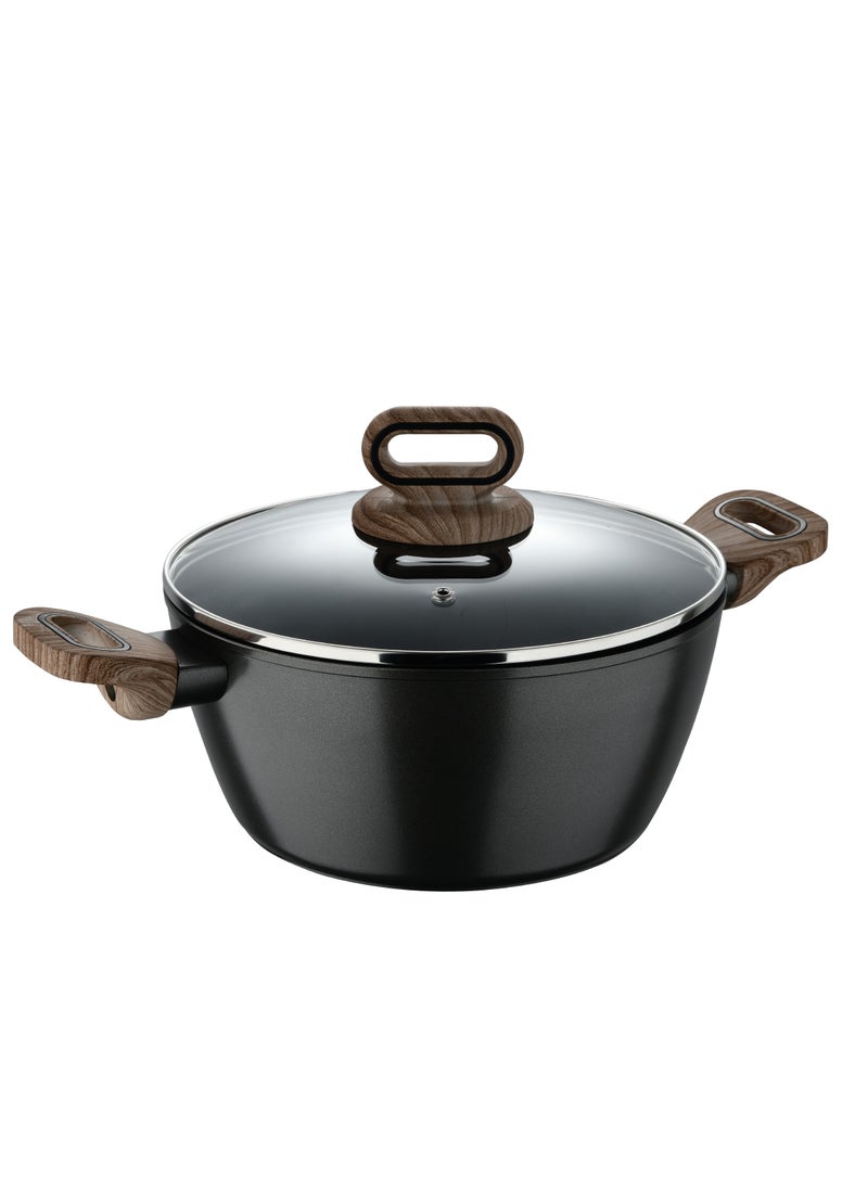 ULTIMATE TX FORGED ALUMINUM CASSEROLE + LID 24 CM WITH HEATDOT TECHNOLOGY, INDUCTION BOTTOM, GREY COLOR, BG36171GY
