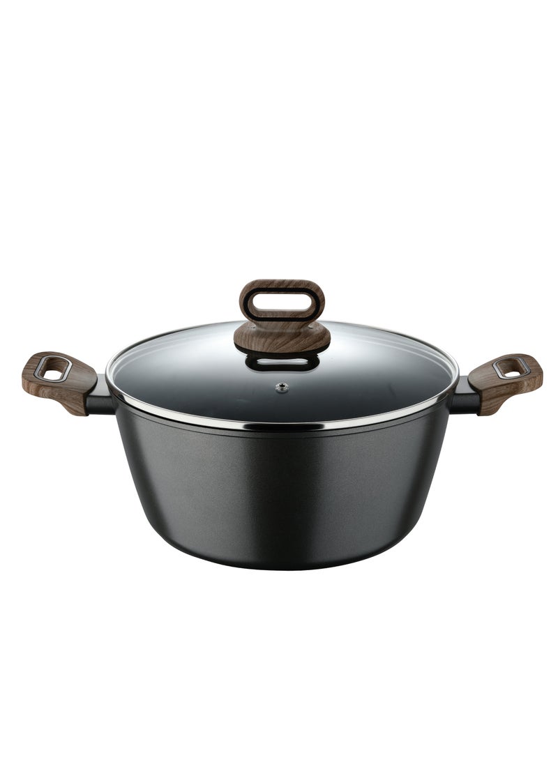 ULTIMATE TX FORGED ALUMINUM CASSEROLE + LID 28 CM WITH HEATDOT TECHNOLOGY, INDUCTION BOTTOM, GREY COLOR, BG36173GY