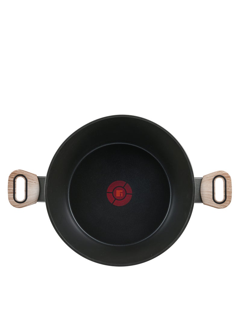 ULTIMATE TX FORGED ALUMINUM CASSEROLE + LID 28 CM WITH HEATDOT TECHNOLOGY, INDUCTION BOTTOM, GREY COLOR, BG36173GY