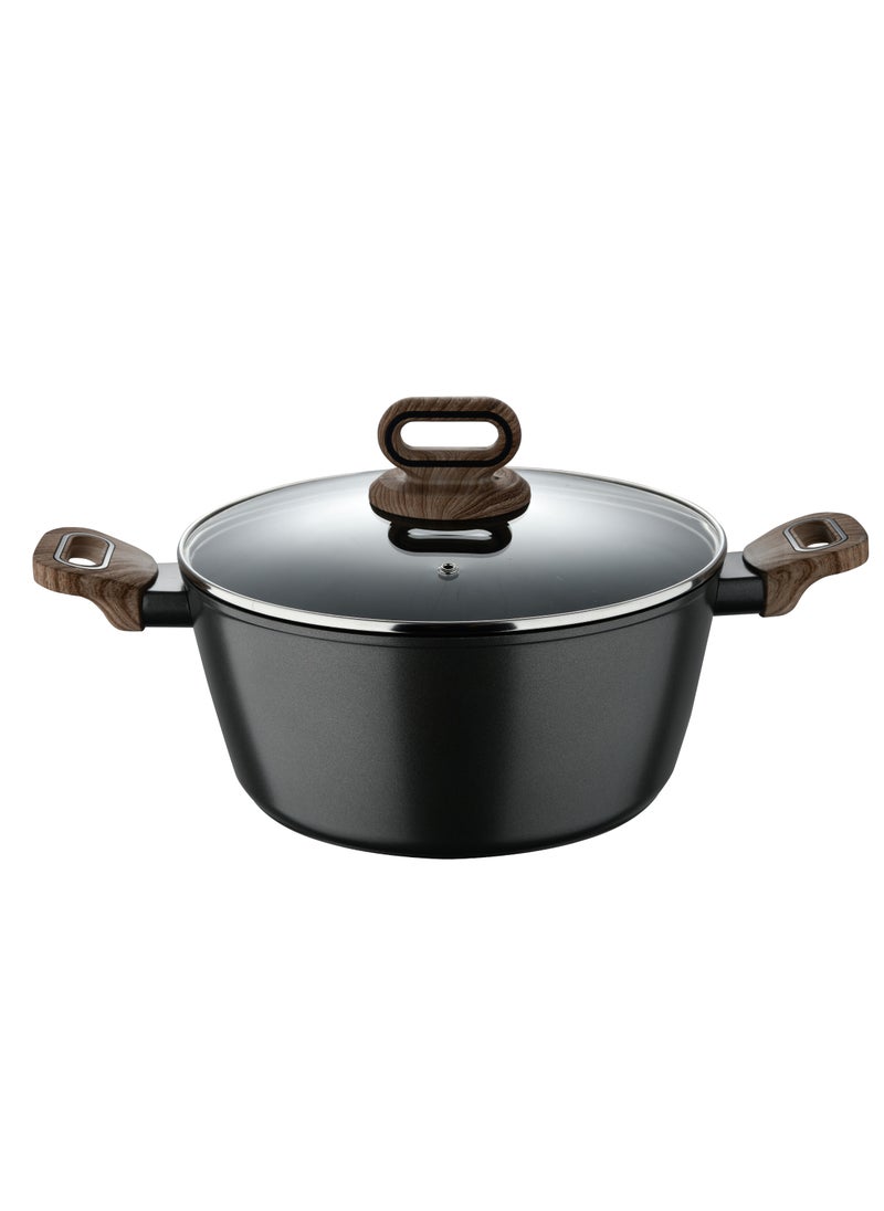 ULTIMATE TX FORGED ALUMINUM CASSEROLE + LID 26 CM WITH HEATDOT TECHNOLOGY, INDUCTION BOTTOM, GREY COLOR, BG36172GY