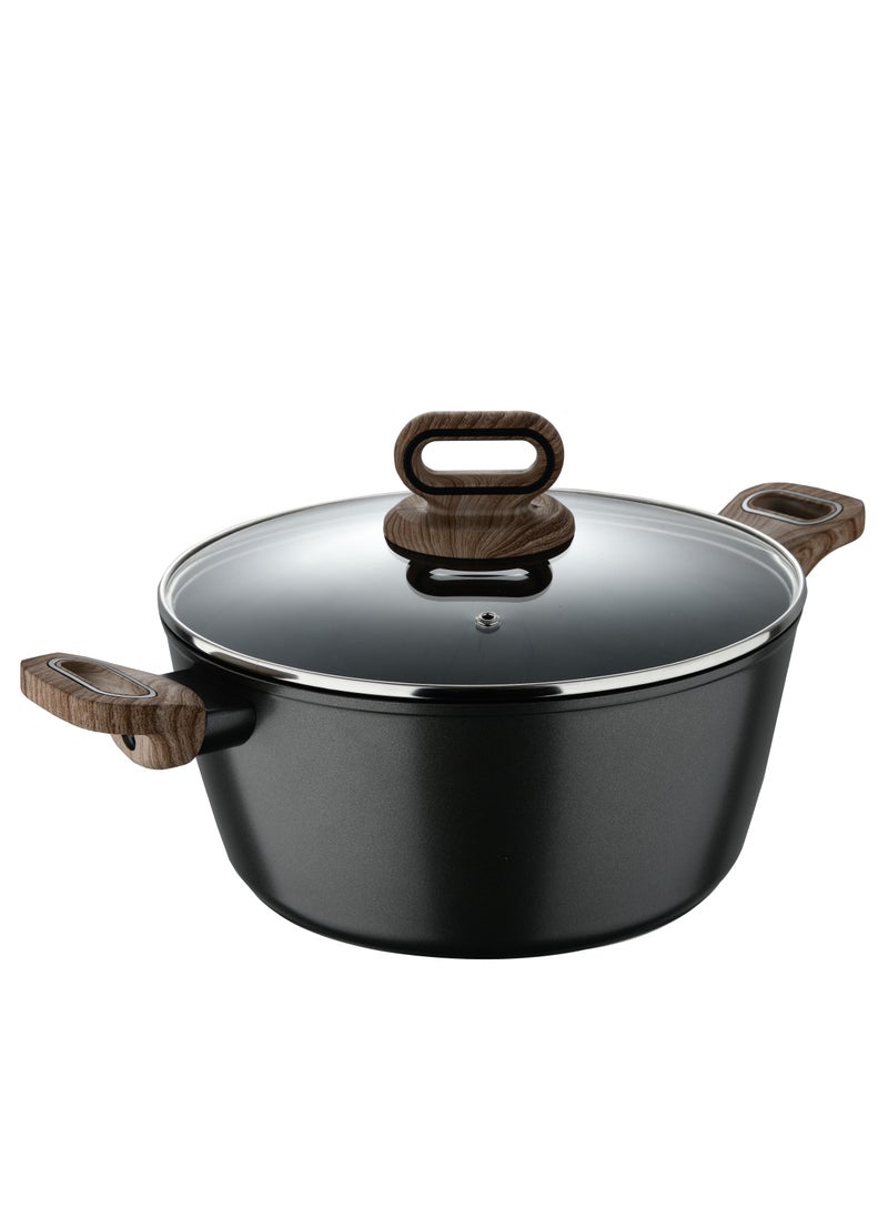 ULTIMATE TX FORGED ALUMINUM CASSEROLE + LID 26 CM WITH HEATDOT TECHNOLOGY, INDUCTION BOTTOM, GREY COLOR, BG36172GY