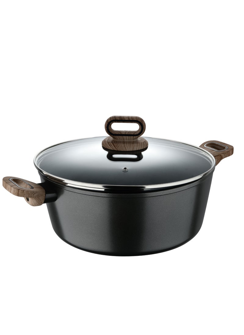 ULTIMATE TX FORGED ALUMINUM CASSEROLE + LID 30 CM WITH HEATDOT TECHNOLOGY, INDUCTION BOTTOM, GREY COLOR, BG36174GY