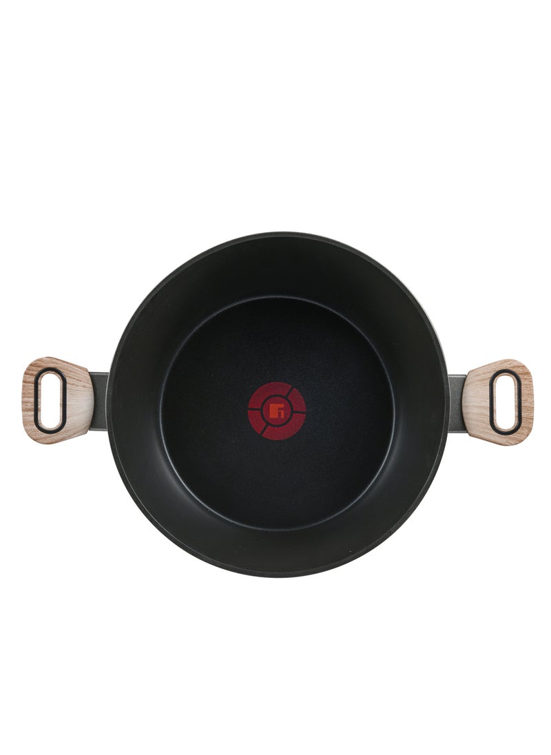 ULTIMATE TX FORGED ALUMINUM CASSEROLE + LID 30 CM WITH HEATDOT TECHNOLOGY, INDUCTION BOTTOM, GREY COLOR, BG36174GY