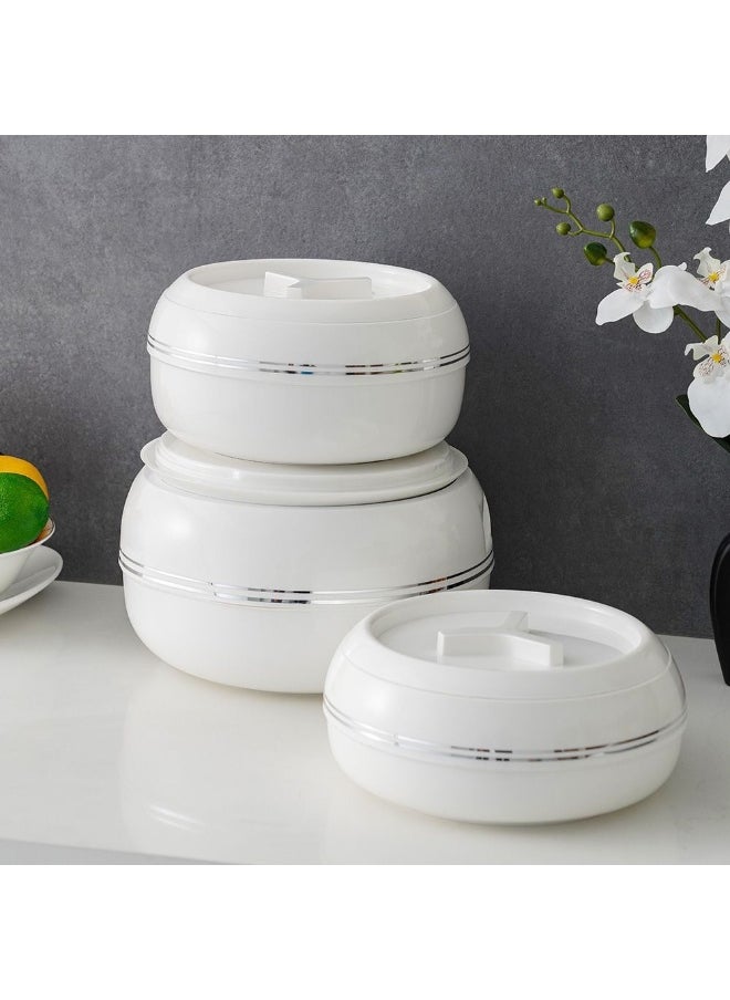 Palazio 3-Piece Jambo Casserole Set – 5500ml, 7500ml, 10000ml | Insulated Hot Pot Set for Food Storage & Serving | Durable, Stylish & Heat-Retaining Design