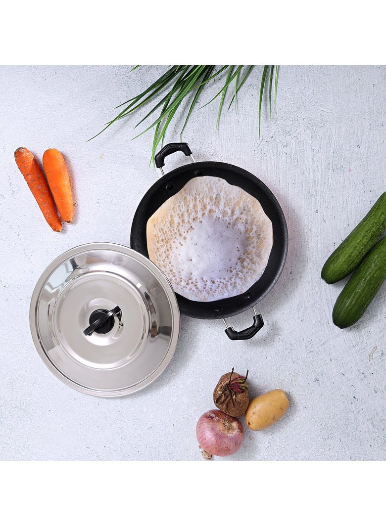 ROYALFORD Non-Stick Pan/Appachatty with Stainless Steel Lid 23cm