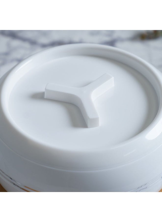 Palazio Casserole 7500ml White – Premium Insulated Food Storage & Serving Hot Pot, Leak-Proof, Stylish & Durable Design, Perfect for Family Meals & Parties