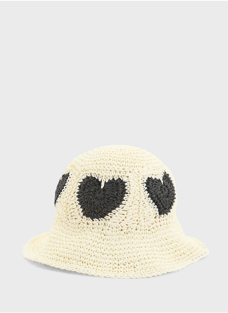 Heart Motif Raffiahat