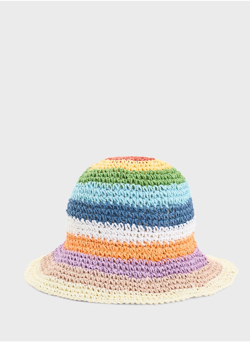 Raffia Colorful Hat