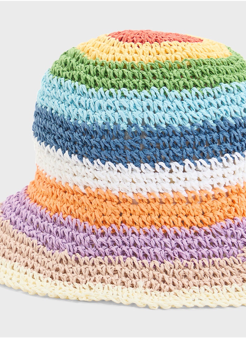 Raffia Colorful Hat