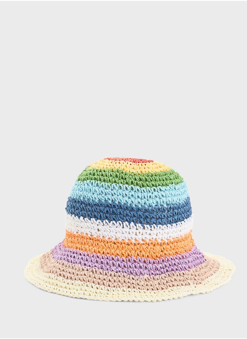Raffia Colorful Hat