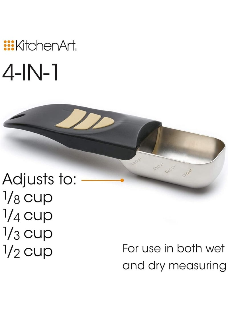 KitchenArt Pro 1/2 Cup Adjust-A-Scoop, Satin