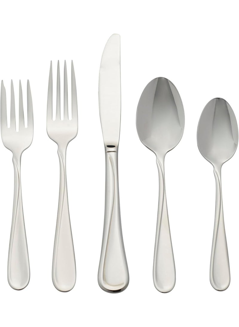 Oneida 2865045AL20 Flight 45 Piece Everyday Flatware Set, Service For 8