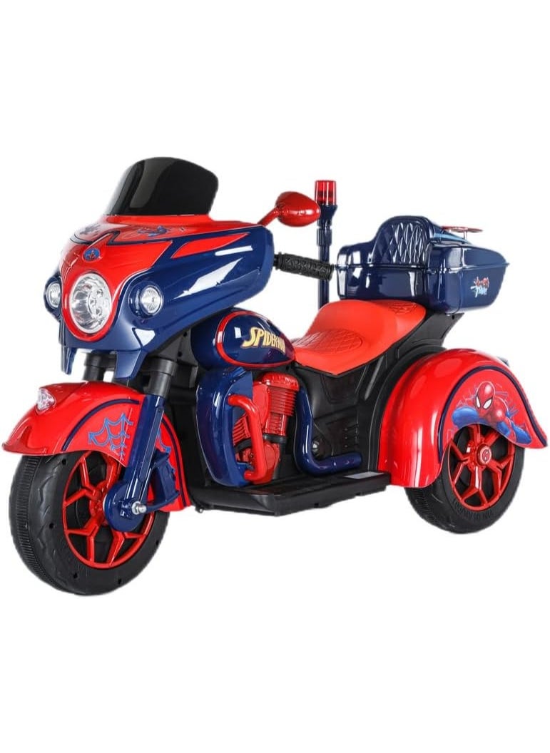 Spiderman 3-Wheel Motorcycle Ride On