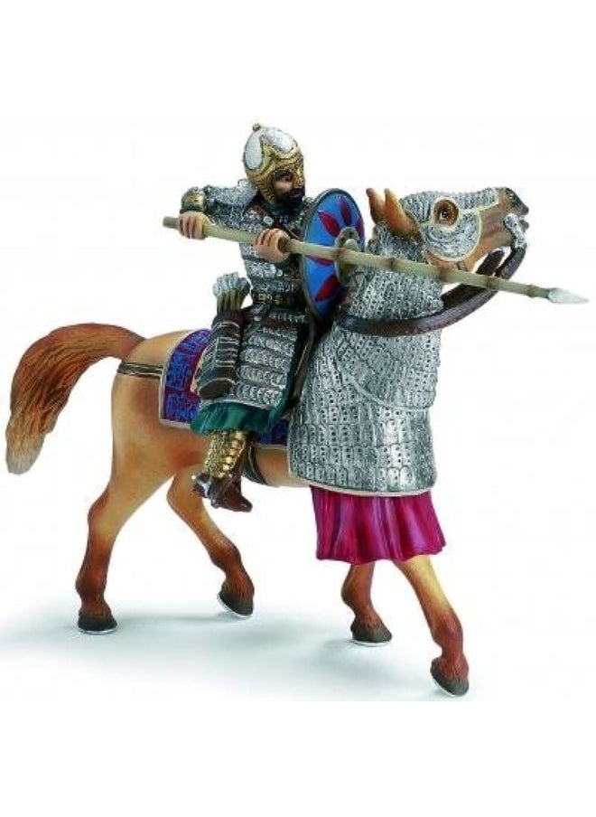 Schleich Soldier with Spike on Horse Figure (18 cm)