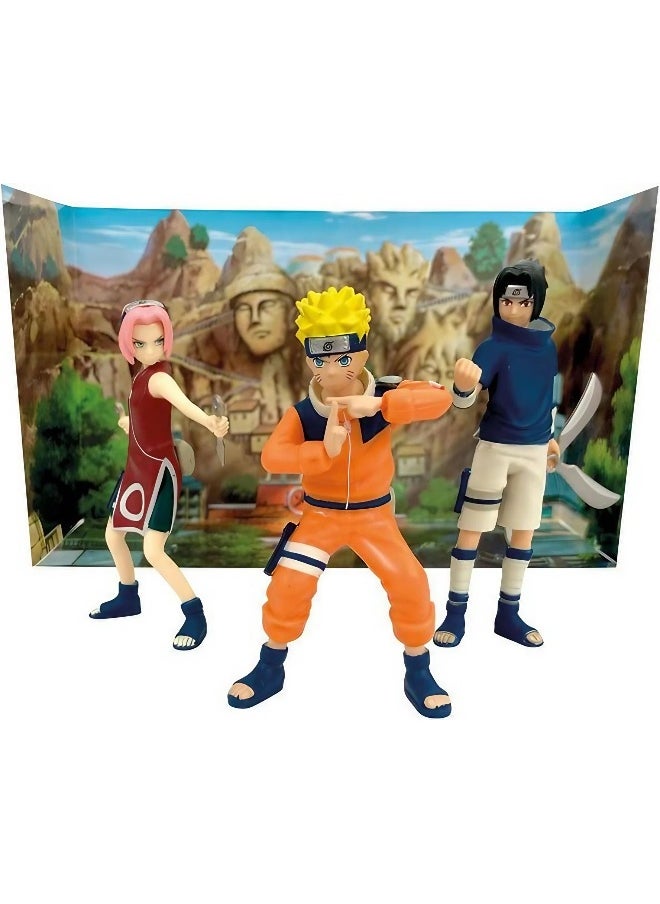 Comansi Naruto Team 7 Figures Set (Pack of 3, 10 cm)