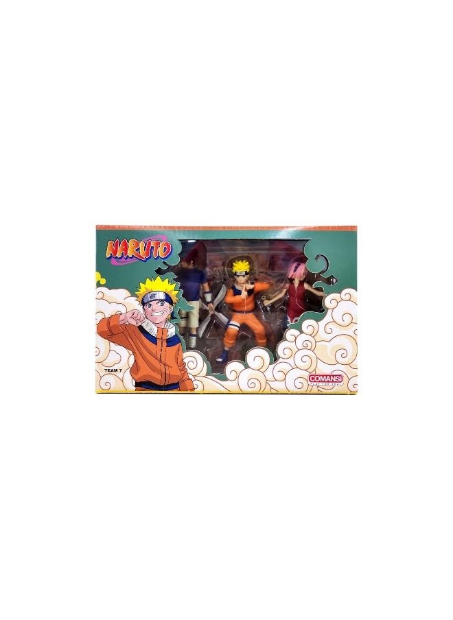 Comansi Naruto Team 7 Figures Set (Pack of 3, 10 cm)