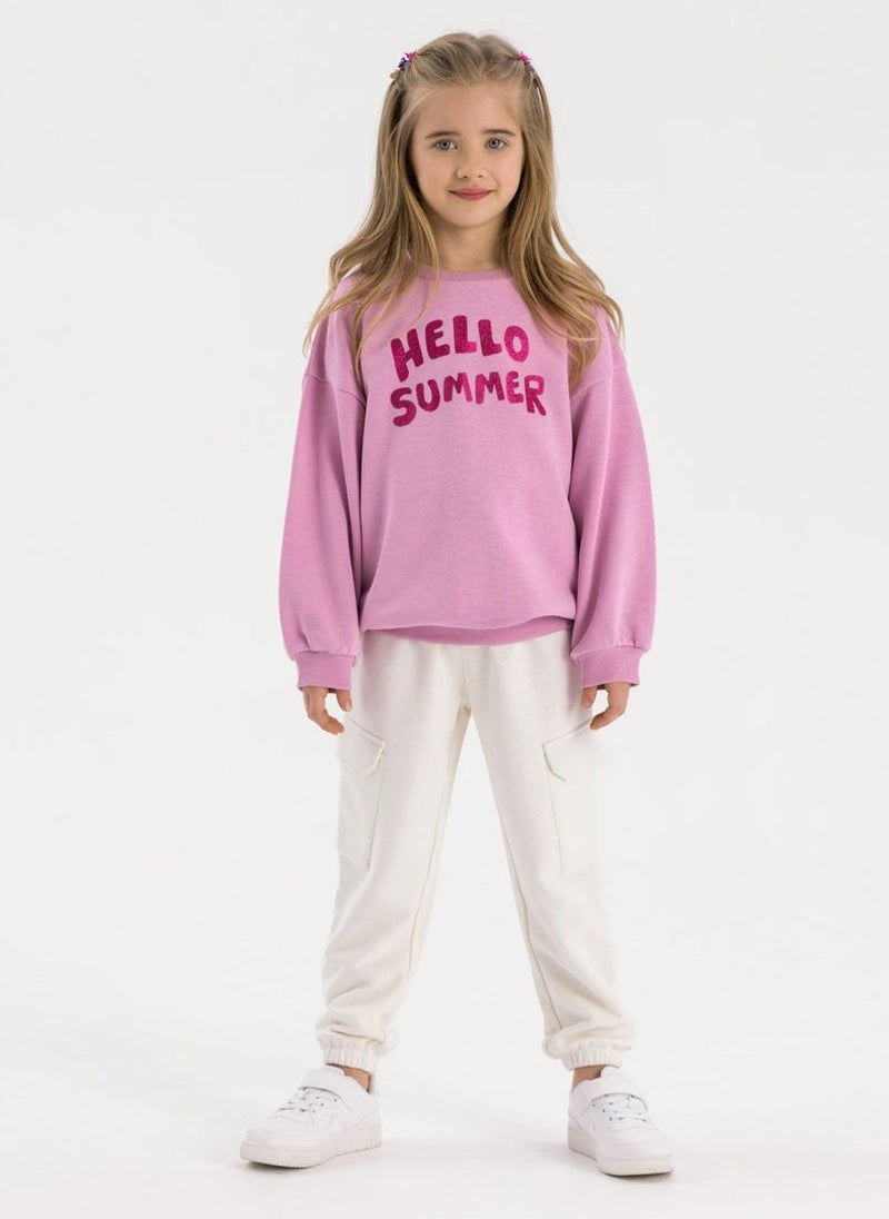 Girls Cotton Cargo Joggers