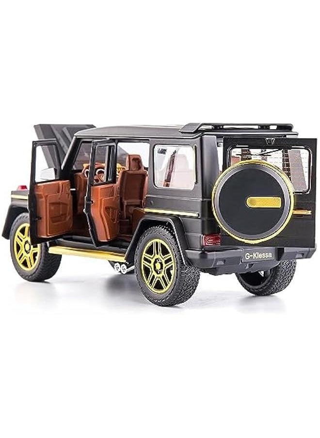 1/24 Benz G63 AMG Model Car, Zinc Alloy Pull Back Toy car with Sound and Light for Kids Boy Girl Gift(Black)