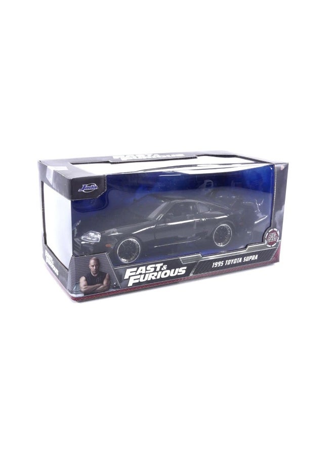 Jada Fast and Furious Toyota Supra 1995 Die-Cast Model Car (Black)