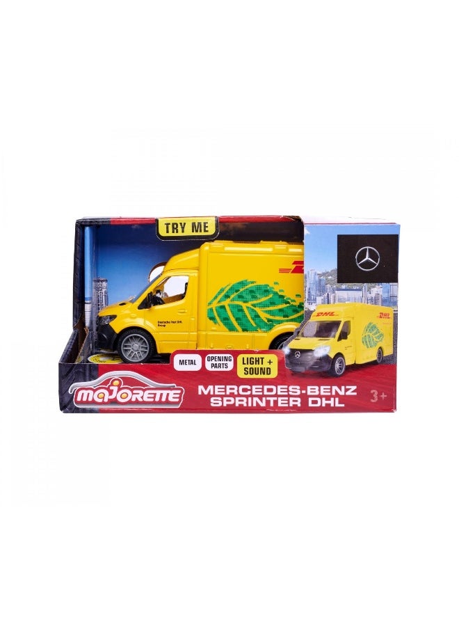 Majorette Mercedes-Benz Sprinter DHL Die Cast Car (1:46, Yellow)