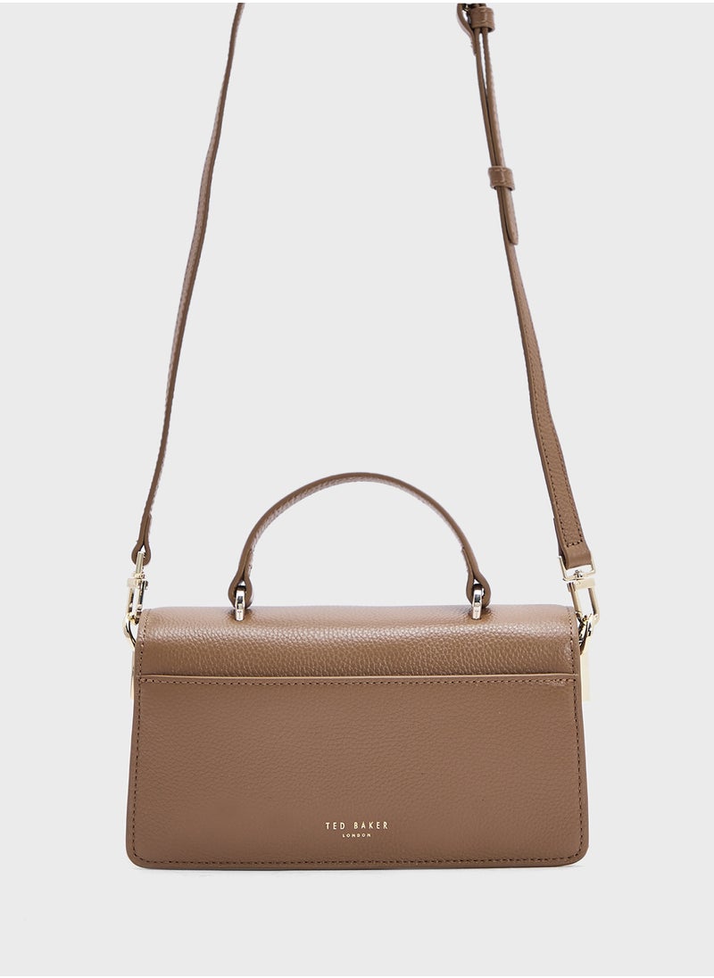 ROSLY Bar Detail Elongated Top Handle Bag