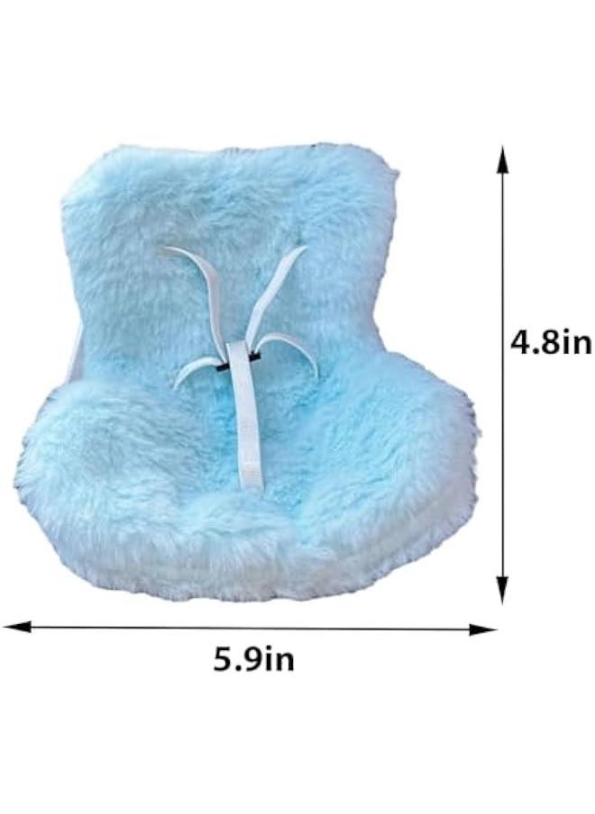 Car Seat for Labubu Doll, Cute Functional Car Ornament with Air Vent Clip and Desktop Stand, Carseat Accessories Stuff (Leopard Print)