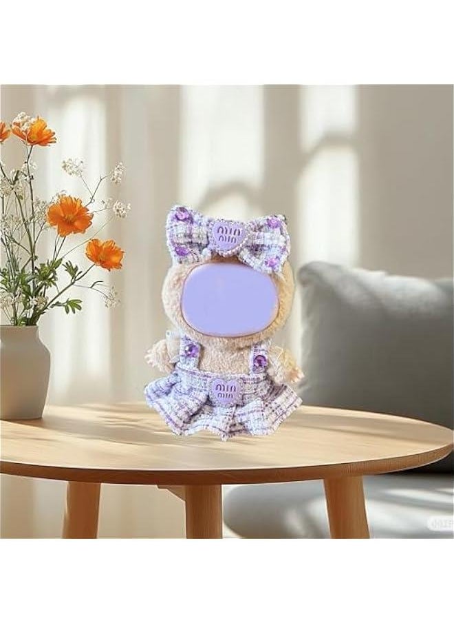 17cm Doll Clothes Tweed Dress Outfit Chic Style with Bowknot Design Doll Princess Skirt Perfect for Dolls Accessorie Ideal for Dress-Up and Collectors (3 Colors)