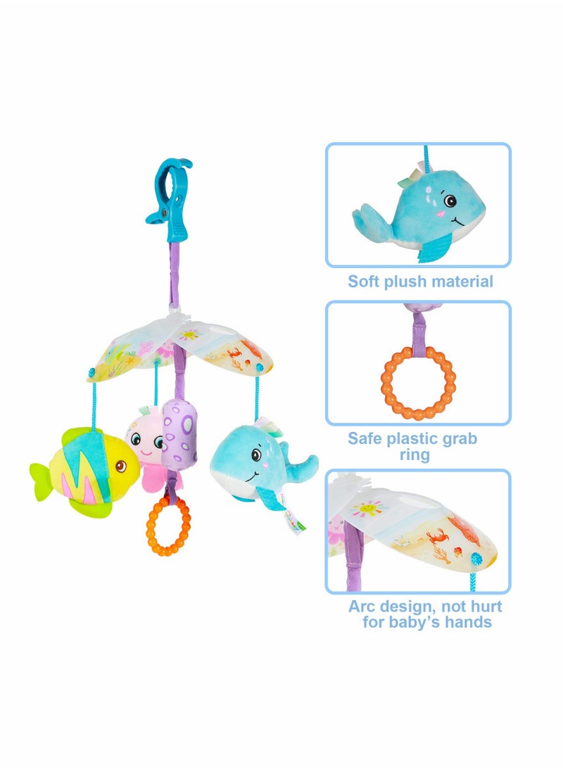 Baby Toys, Can Be Clipped On Car Seat Toys and Baby Stroller Toys, with Hanging Baby Rattles, Sensory Toys for Infants and Young Children, Suitable for Boys and Girls Over 3 Months Old