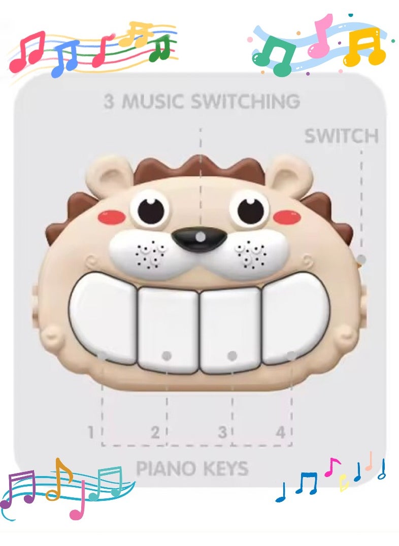 Baby Play Mat,Baby Gym,Funny Play Piano Tummy Time Baby Activity Mat with 5 Infant Sensory Baby Toys, Music and Lights Boy  Girl Gifts for Newborn Baby 0 to 18 Months