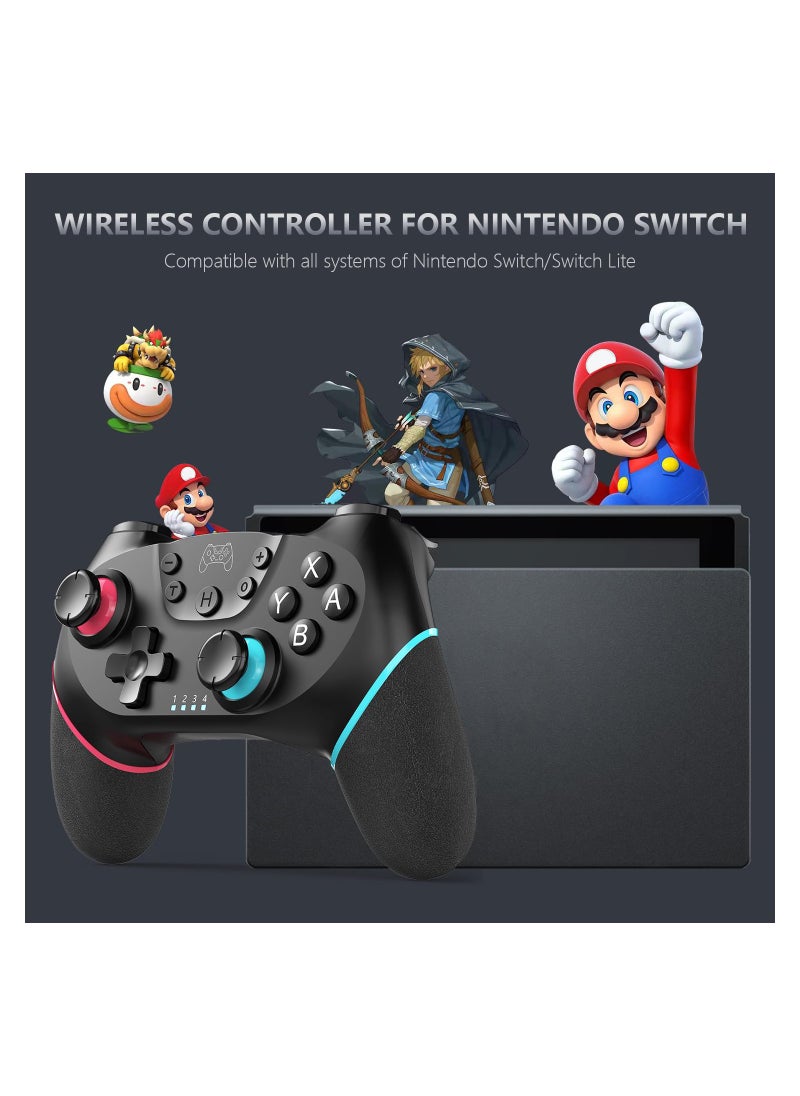 Switch Controller Wireless Switch Pro Controller Compatible with Switch/Switch Lite/Switch OLED Programmable Remote Gamepad Joystick with Wake-up and Turbo