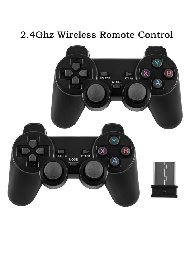 Wireless Retro Game Console Plug and Play Video Game Stick Built in 10000+ Games,9 Classic Emulators 4K High Definition HDMI Output for TV with Dual 2.4G Wireless Controllers 64G