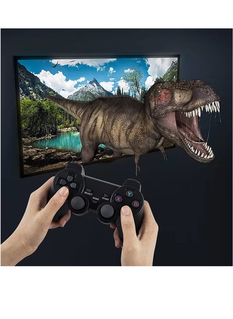Wireless Retro Game Console Plug and Play Video Game Stick Built in 10000+ Games,9 Classic Emulators 4K High Definition HDMI Output for TV with Dual 2.4G Wireless Controllers 64G