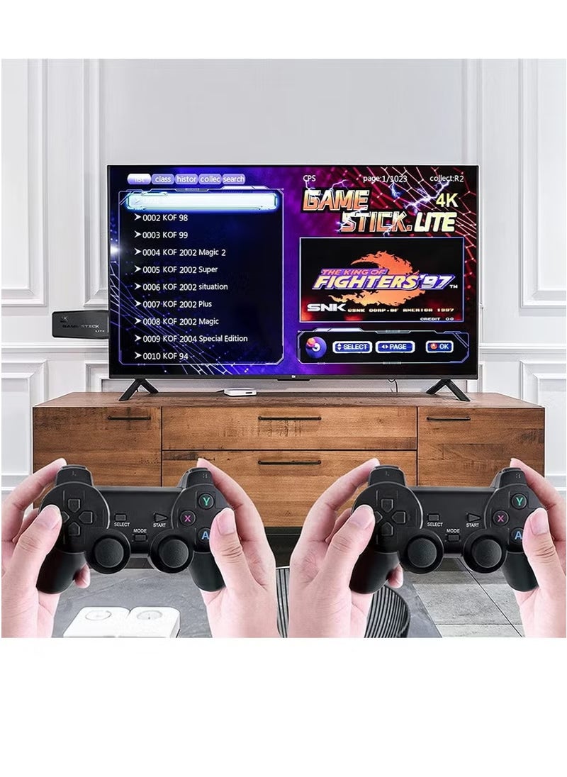Wireless Retro Game Console Plug and Play Video Game Stick Built in 10000+ Games,9 Classic Emulators 4K High Definition HDMI Output for TV with Dual 2.4G Wireless Controllers 64G
