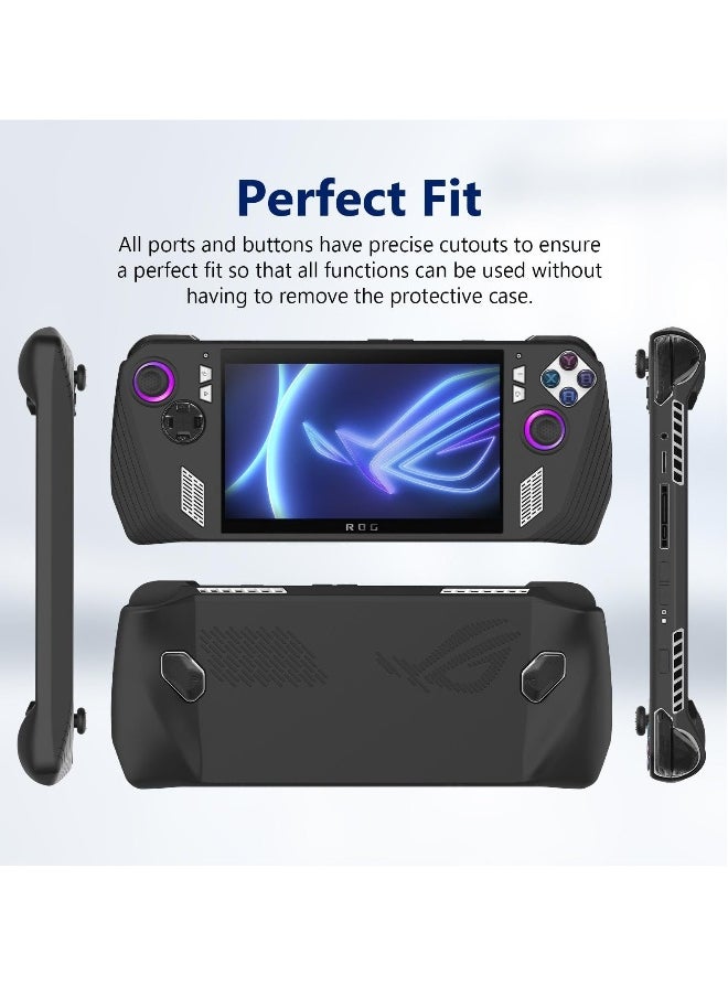 Silicone FlexiSkin Case for ASUS ROG Ally Z1 Extreme - Soft Low Profile 360° Protection in Jet Black