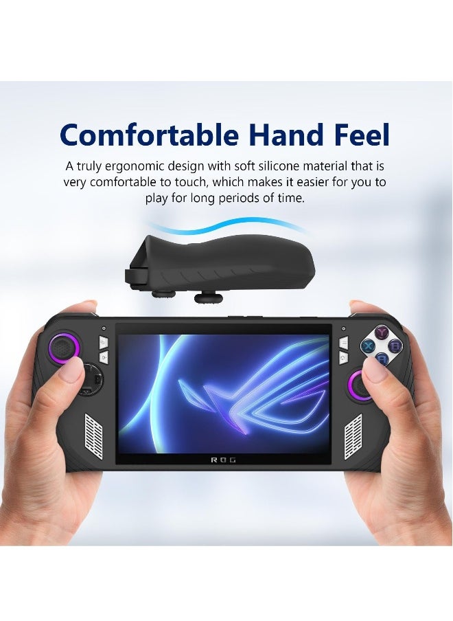 Silicone FlexiSkin Case for ASUS ROG Ally Z1 Extreme - Soft Low Profile 360° Protection in Jet Black