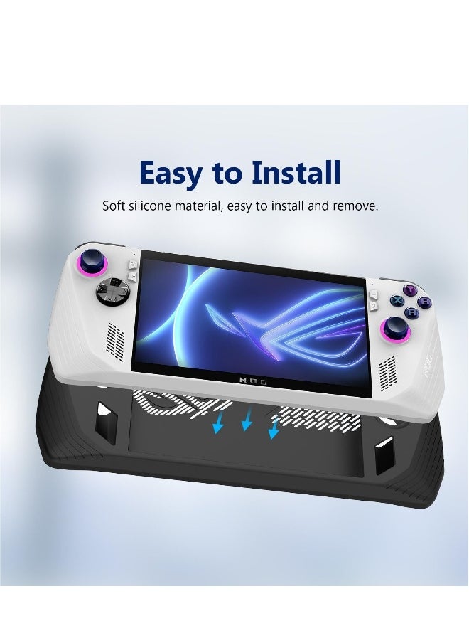Silicone FlexiSkin Case for ASUS ROG Ally Z1 Extreme - Soft Low Profile 360° Protection in Jet Black