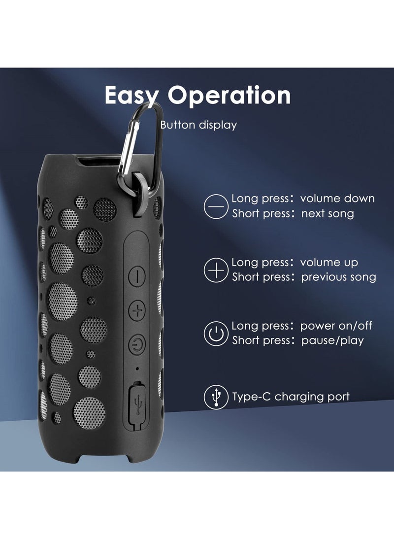 2-in-1 Bluetooth Speaker and Earphones Set, 15W Stereo Sound, IPX5 Waterproof, Latest Bluetooth 5.3, with RGB Lights, Ideal for Parties, Beach, Camping