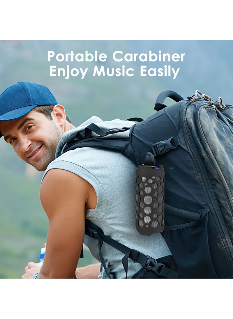 2-in-1 Bluetooth Speaker and Earphones Set, 15W Stereo Sound, IPX5 Waterproof, Latest Bluetooth 5.3, with RGB Lights, Ideal for Parties, Beach, Camping