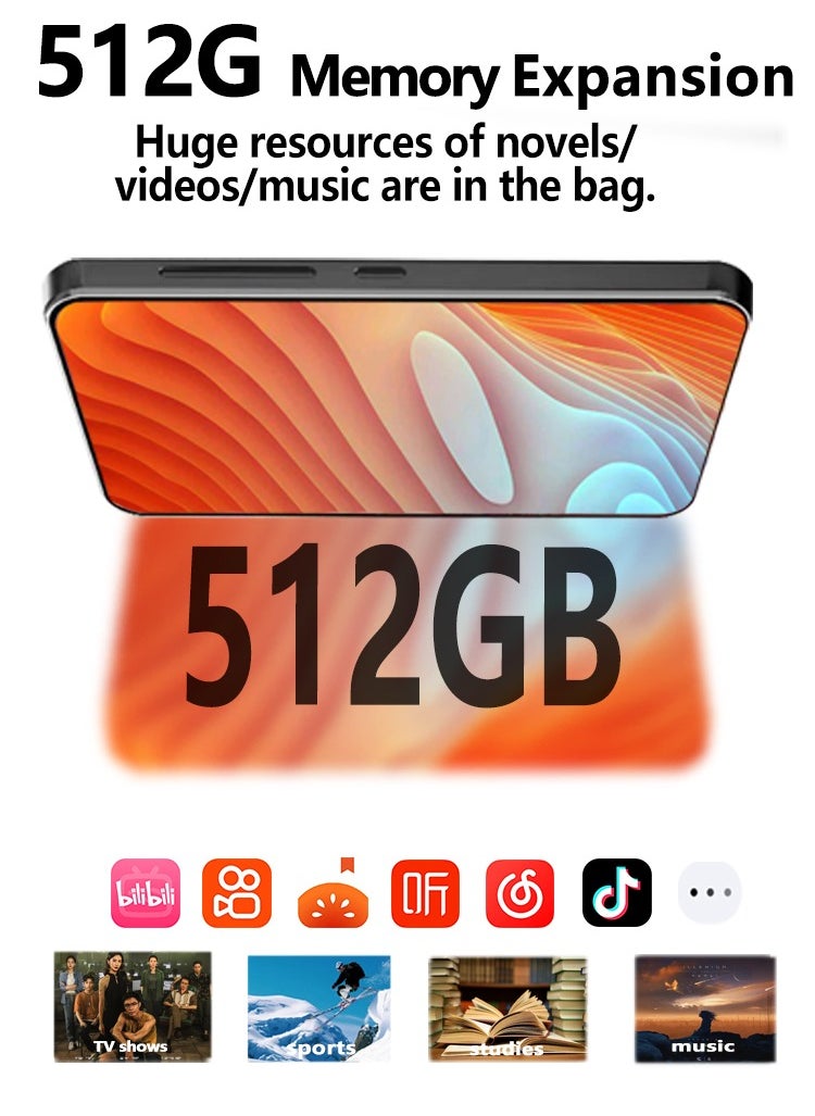 4.0″ Android 14.0 Octa-Core MP4 Music Player with WiFi & App Store Access, 4GB RAM + 64GB Storage – Portable MP5 Player
