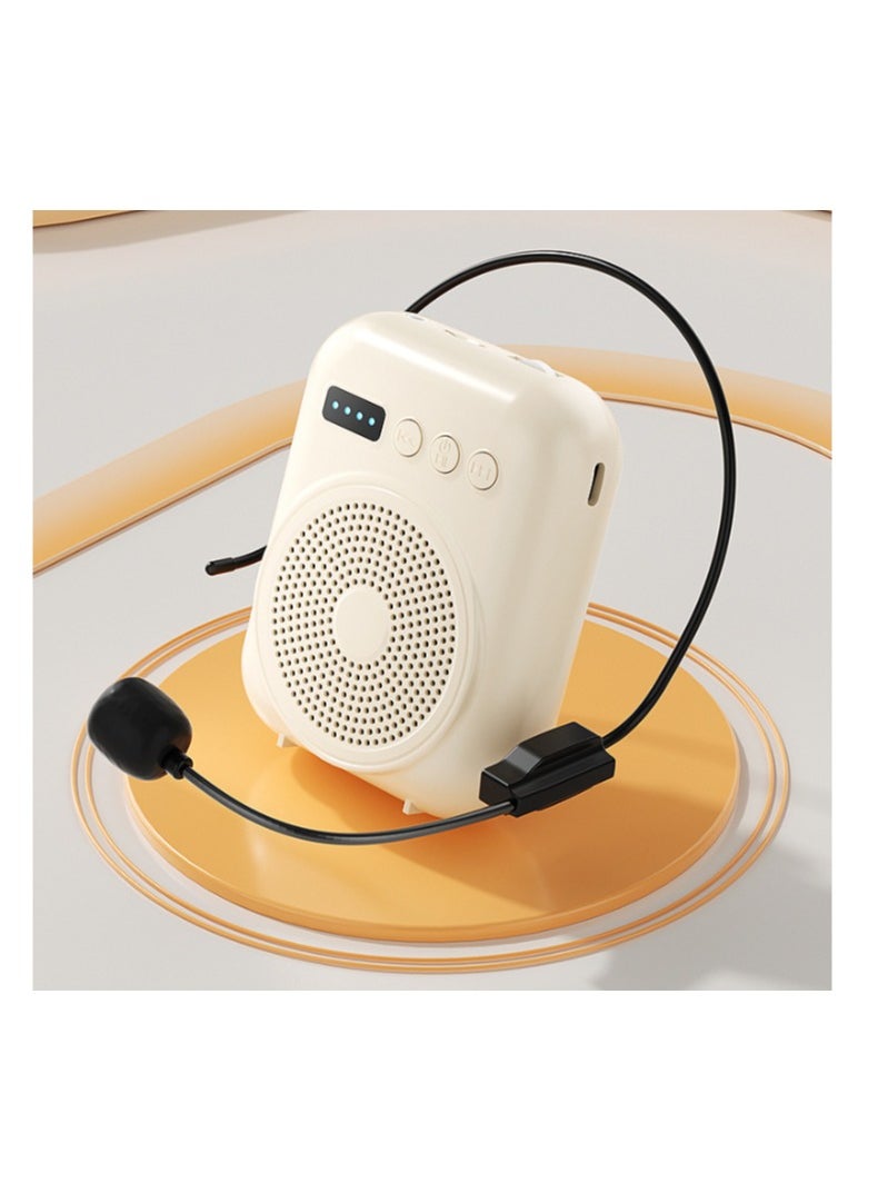 Voice Amplifier with Wired Microphone Headset, Portable Rechargeable PA System Speaker Personal Microphone Speech Amplifier, Loudspeaker for Teachers, Tour Guides/Coaches Metting/Yoga/Fitness