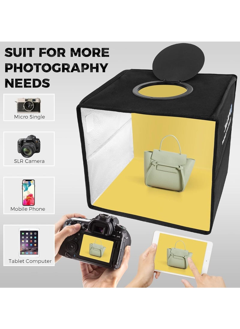 13-Piece Portable Photography Light Box And Backdrop Set Black Studio Box Shooting Tent Foldable Light Box 25cm 12 color Photo Box