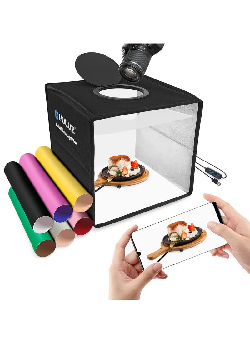 13-Piece Portable Photography Light Box And Backdrop Set Black Studio Box Shooting Tent Foldable Light Box 25cm 12 color Photo Box