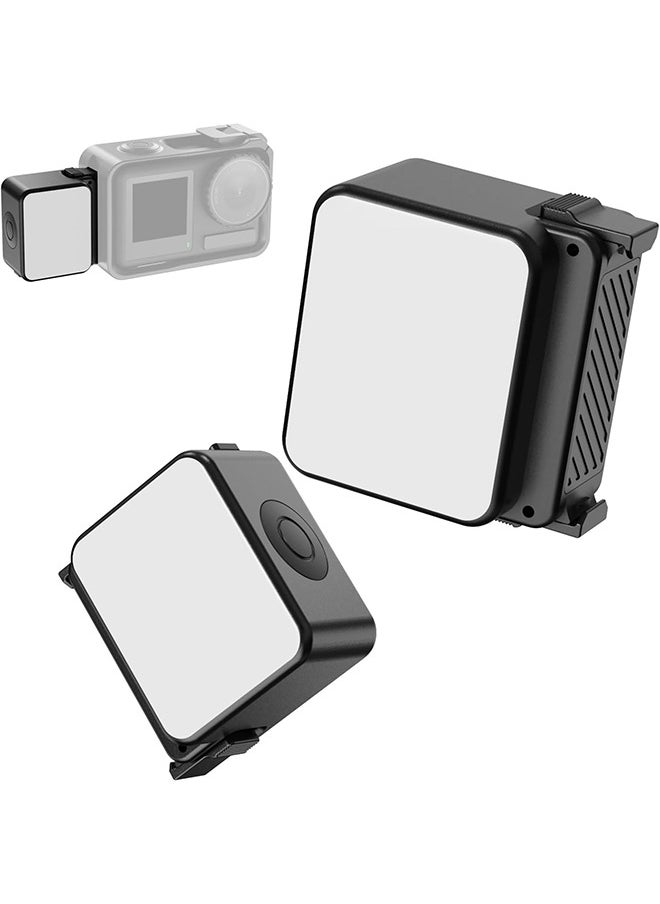 ULANZI LM18 Vlogging Light Mini LED Camera Video Light for DJI Osmo Action 3/4 Camera Cage Accessories and Ulanzi PK-06 Pocket 3 Expansion Adapter