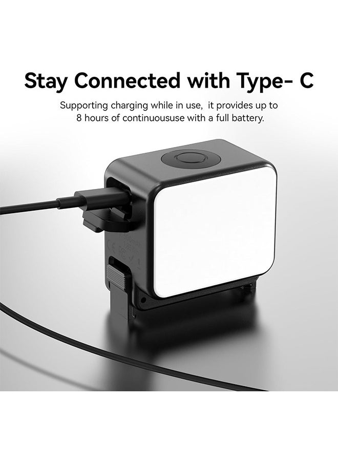 ULANZI LM18 Vlogging Light Mini LED Camera Video Light for DJI Osmo Action 3/4 Camera Cage Accessories and Ulanzi PK-06 Pocket 3 Expansion Adapter