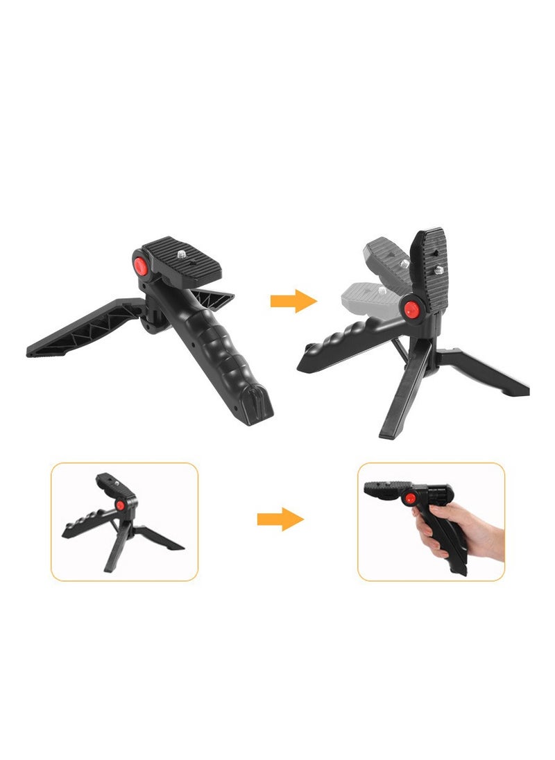 Black Table Tripod for Phones Video Kit with Microphone LED Light and Remote Shutter Perfect for YouTube and Vlog Recording